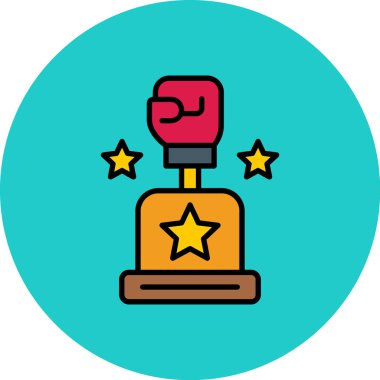 Madalya simgesi, vektör illüstrasyonu