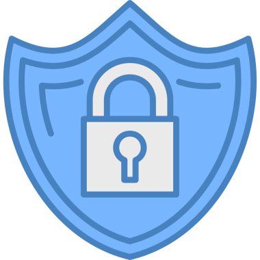 Kilit simgesi. Web için basit güvenlik vektör simgeleri çizimi