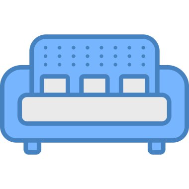 kanepe ikonu vektör illüstrasyonu