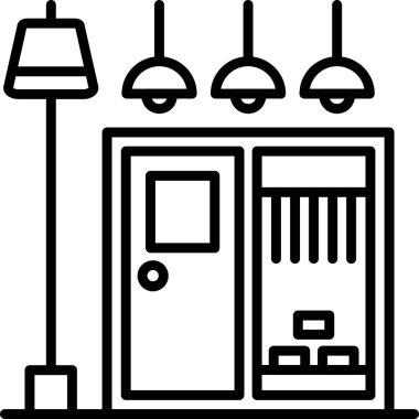 Kafe restoran ikonu taslak tarzında