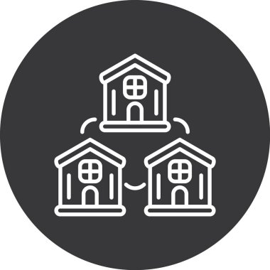 Ev binası. Web simgesi basit illüstrasyon