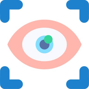 vizyon. Web simgesi basit illüstrasyon