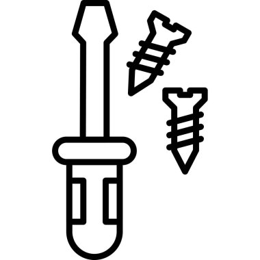 tornavida simgesi. özet çizimi