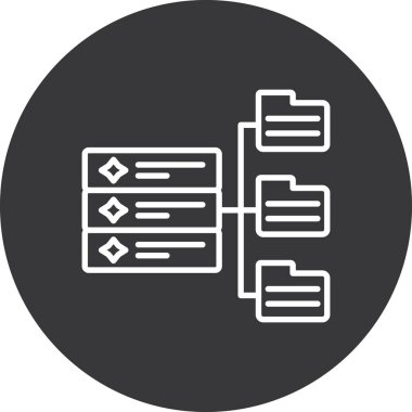 veritabanı. Web simgesi basit illüstrasyon