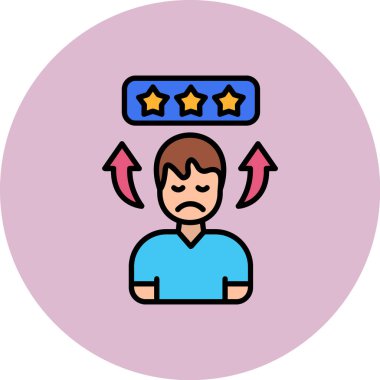 Müşteri memnuniyeti renk ana hatları vektörü