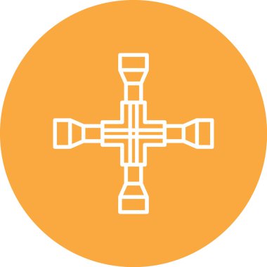 Haç. Web simgesi basit illüstrasyon