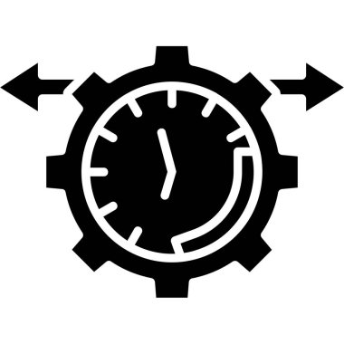 zaman yönetimi simgesi, basit vektör tasarımı