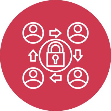 kilit web simgesi, vektör çizim