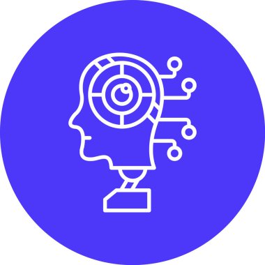 Beyin simge vektör beyaz arka plan üzerinde