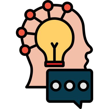 Bir fikrim var. Web simgesi basit illüstrasyon