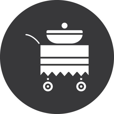 Yemek pişirme simgesi katı bir şekilde