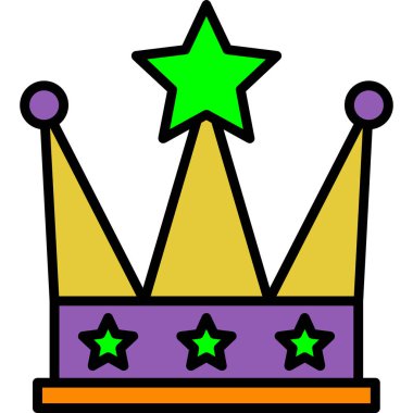 taç simgesi vektör illüstrasyonu