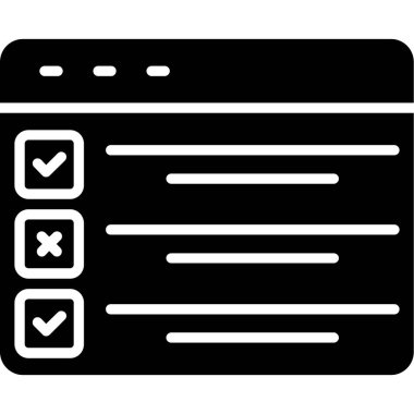 Simge vektör illüstrasyonunu listele