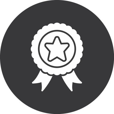 rozet vektör simgesi modern illüstrasyon