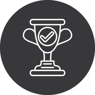 Kupa ikonu. vektör illüstrasyonu