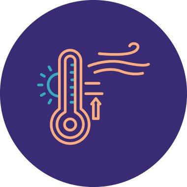 Bir termometre simgesinin vektör çizimi