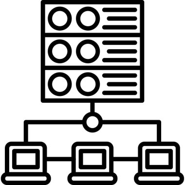 veritabanı. Web simgesi basit illüstrasyon
