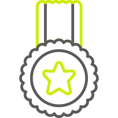 Madalya simgesi, vektör illüstrasyonu