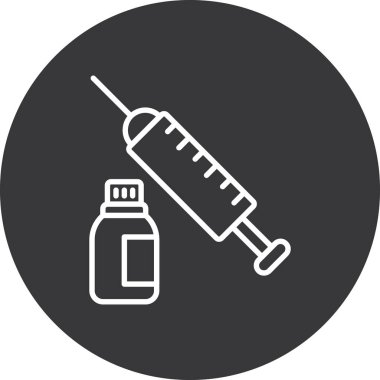 Aşı Simgesi Vektör İllüstrasyonu