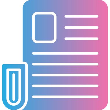 Belge simgesinin vektör illüstrasyonu