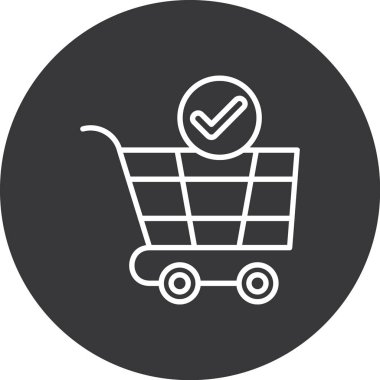 Alışveriş arabası simgesi, vektör illüstrasyonu