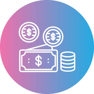 İş simgesi finans simgesinin vektör illüstrasyonu