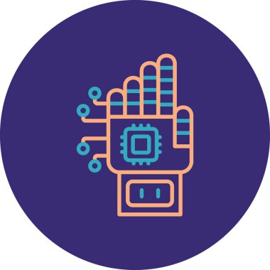 Çip simgesi vektör illüstrasyonu