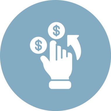 El ele tutuşup para. Web simgesi basit illüstrasyon