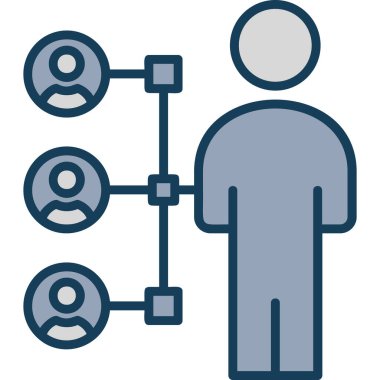 Sosyal ortam simgesi, vektör illüstrasyonu
