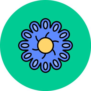 Çiçek. Web simgesi basit tasarım