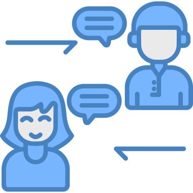 Konuş. Web simgesi basit illüstrasyon