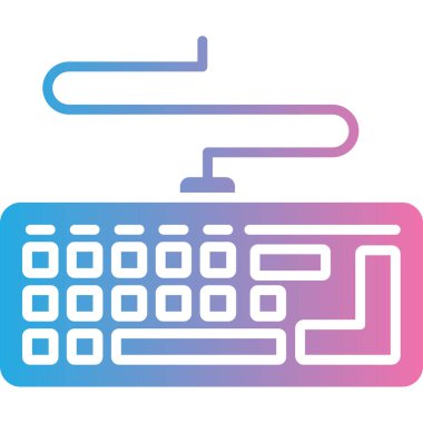 ana hat biçiminde bilgisayar klavyesi simgesi