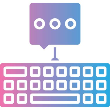 Klavye. Web simgesi basit illüstrasyon