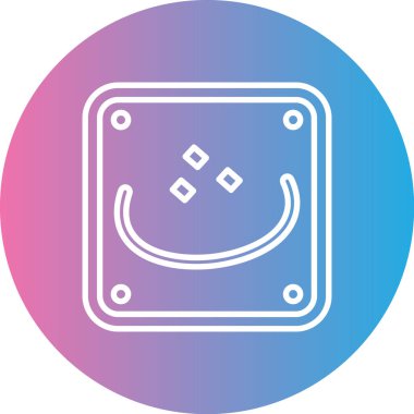 Mavi ve beyaz bir ikonun vektör illüstrasyonu