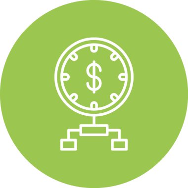 Doları vektör satırı simgesi