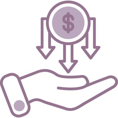 Dolar simgesi vektör illüstrasyonu