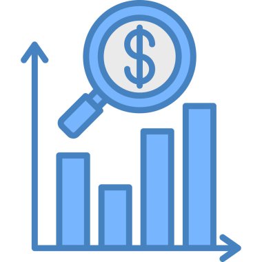 iş grafiği simgesi, vektör illüstrasyonu
