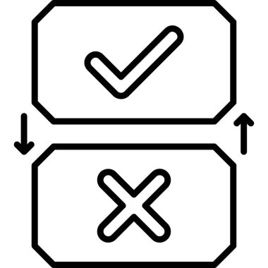 İşaretleme kutusu simgesi. Web için basit kutu vektör simgesi çizimi