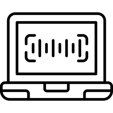 bilgisayar ekranı simgesi. beyaz arkaplanda izole edilmiş web tasarımı için bilgisayar ekran ikonu