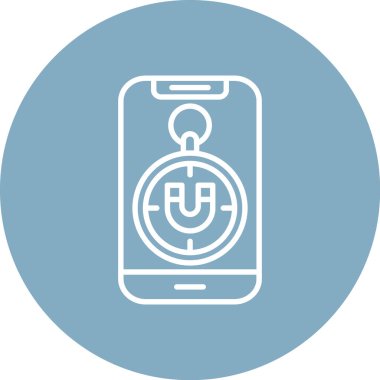 Akıllı telefon. Web simgesi basit illüstrasyon