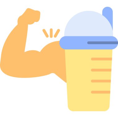 Protein Sarsıntısı simgesi, vektör illüstrasyonu