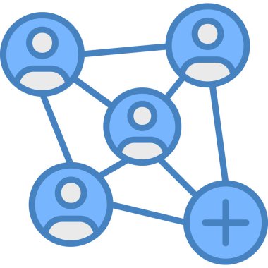 bağlantı ağı simgesi - taslak biçimi