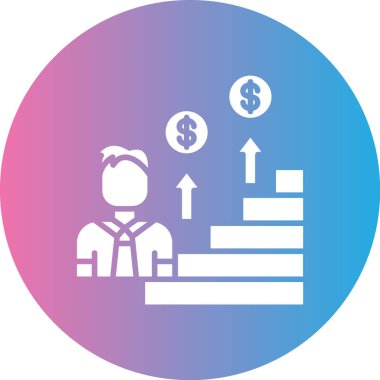 İş ve finans simgesinin vektör illüstrasyonu