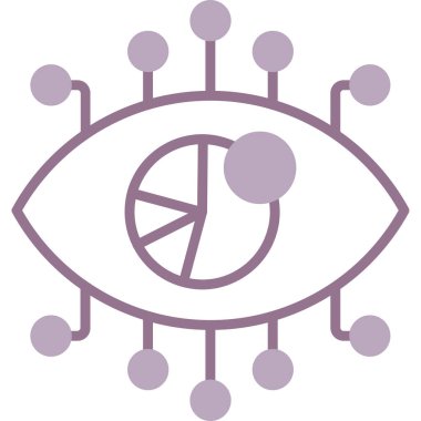 Göz simgesi, illüstrasyon, beyaz arkaplan üzerindeki vektör