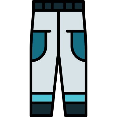 Pantolon moda ikonu vektör illüstrasyonu