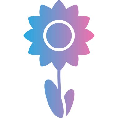 Çiçek. Web simgesi basit tasarım