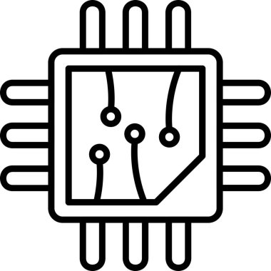 oyun çipi simgesi, vektör illüstrasyonu