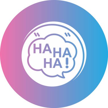 Soyut arkaplanda izole edilmiş mutlu kahkaha simgesi