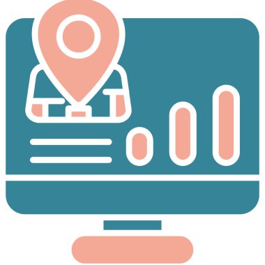 iş yeri konumu simgesi düz biçimli