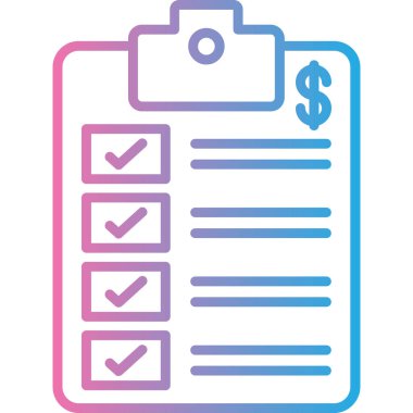 Kontrol listesi. Web simgesi basit illüstrasyon